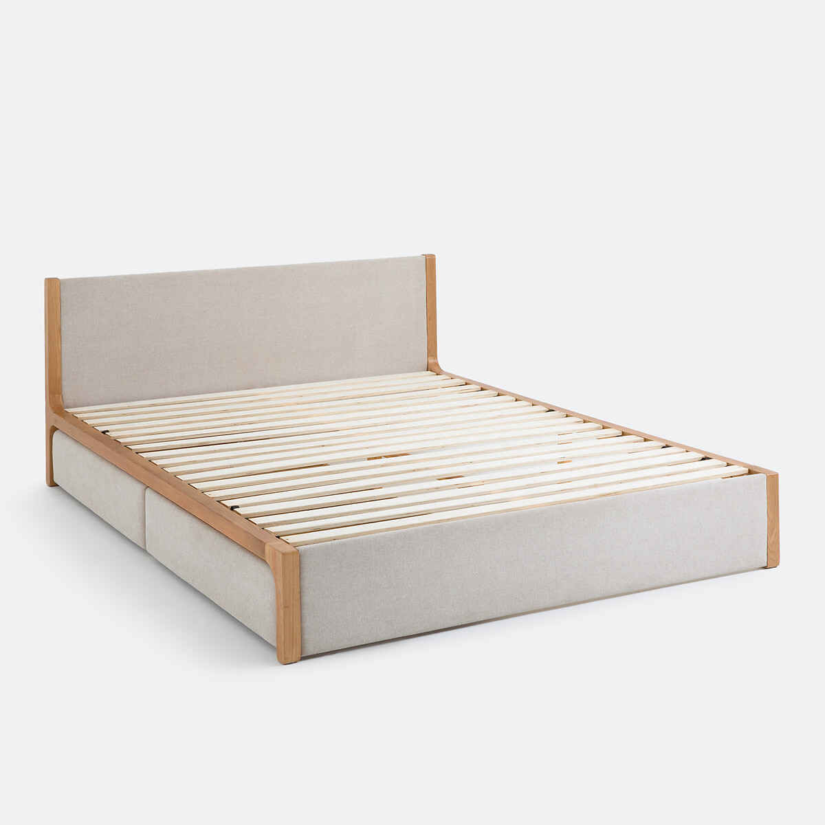 Lit avec sommier Elori beige/bois, LA REDOUTE INTERIEURS