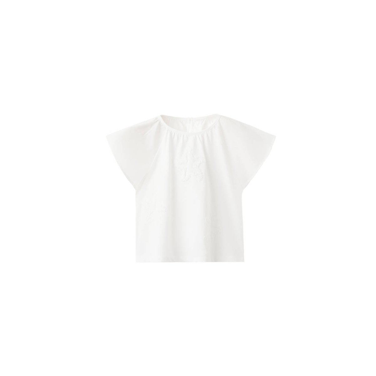 T-shirt coton étoiles blanc cassé, MANGO KIDS