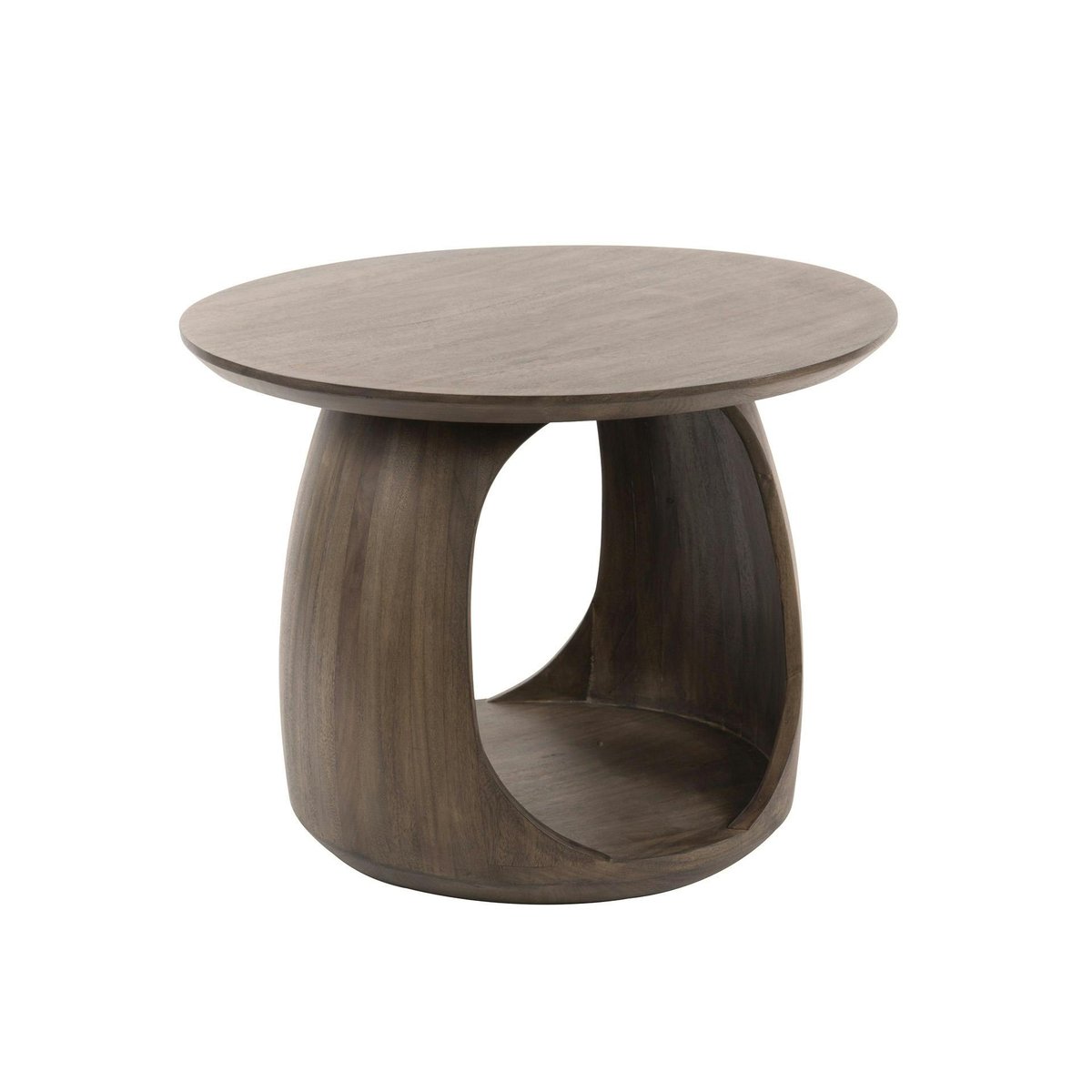 Table d’appoint bois brun – rangement intégré, 46 cm MYSORE marron, PIER IMPORT