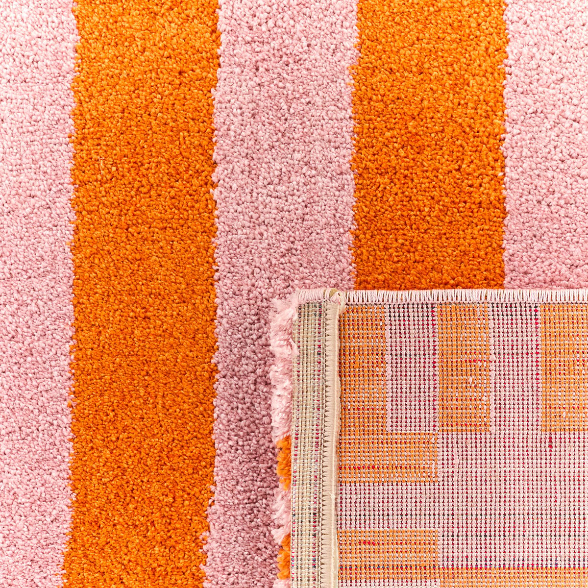 Tapis de salon vintage à rayures GROOVY orange, NAZAR RUGS