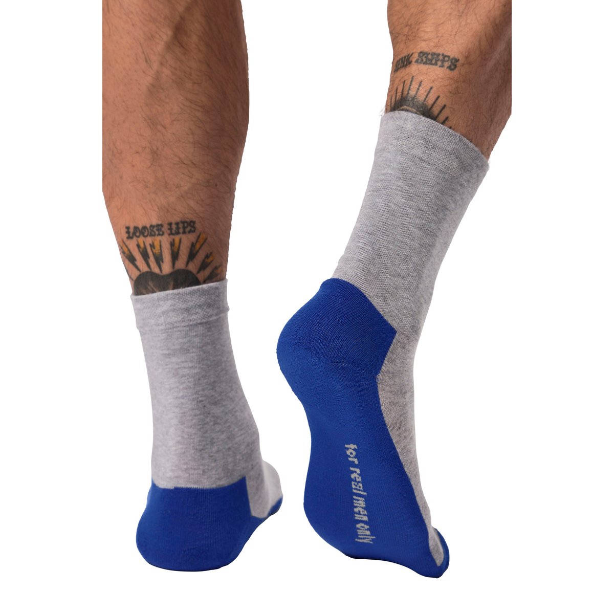 Chaussettes avec semelle amortie très souple bleu cobalt, JP1880