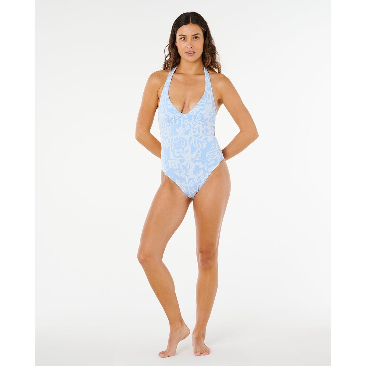 Maillot une pièce D-E couverture complète Pacific COAST bleu ciel, RIP CURL