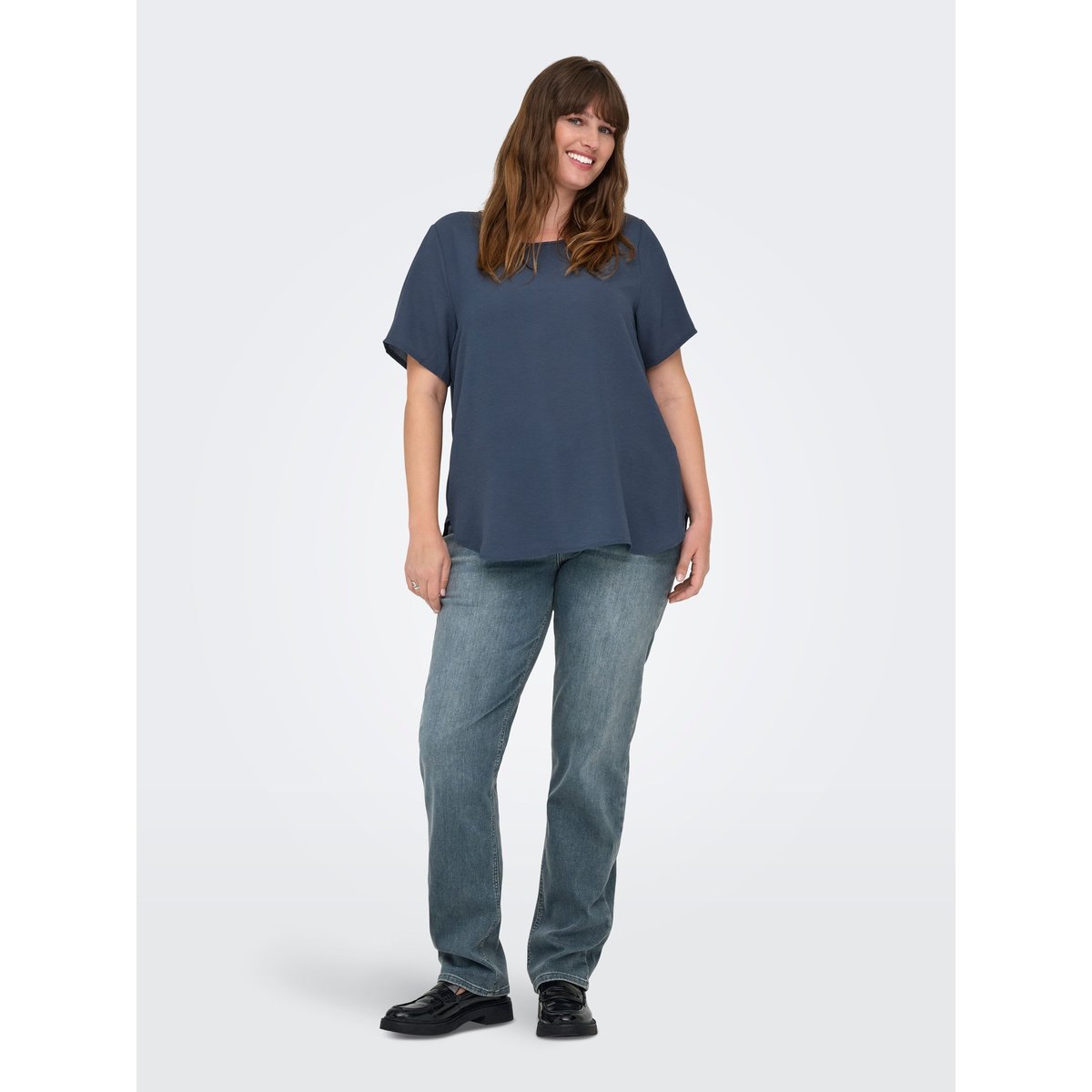 Jean Coupe Droite special blue grey denim, ONLY CARMAKOMA