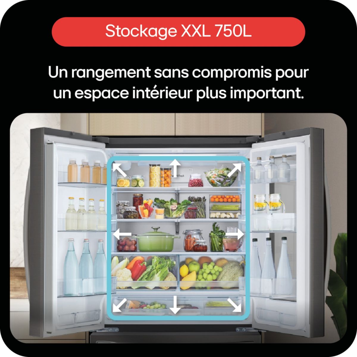 Réfrigérateur multi portes GMF960PY2E couleur unique, LG