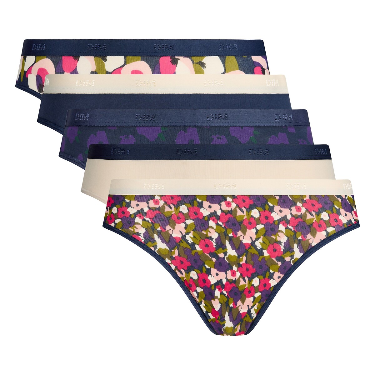 Set van 5 slips POCKETS COTON set bloemenpracht, DIM