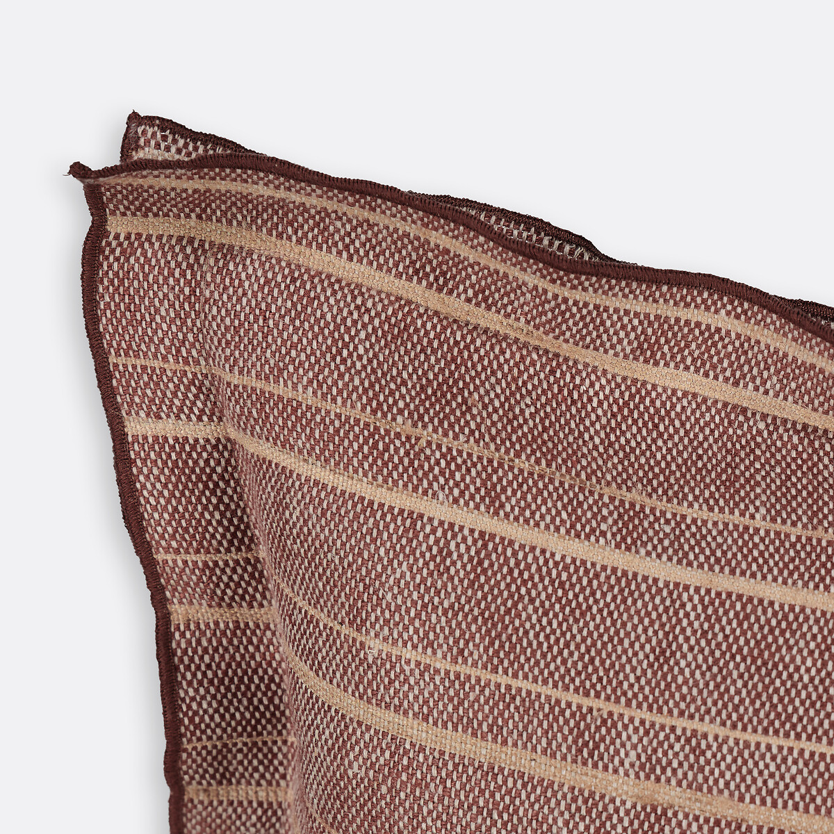 Housse de coussin en lin et soie, Marciana bordeaux, AM.PM
