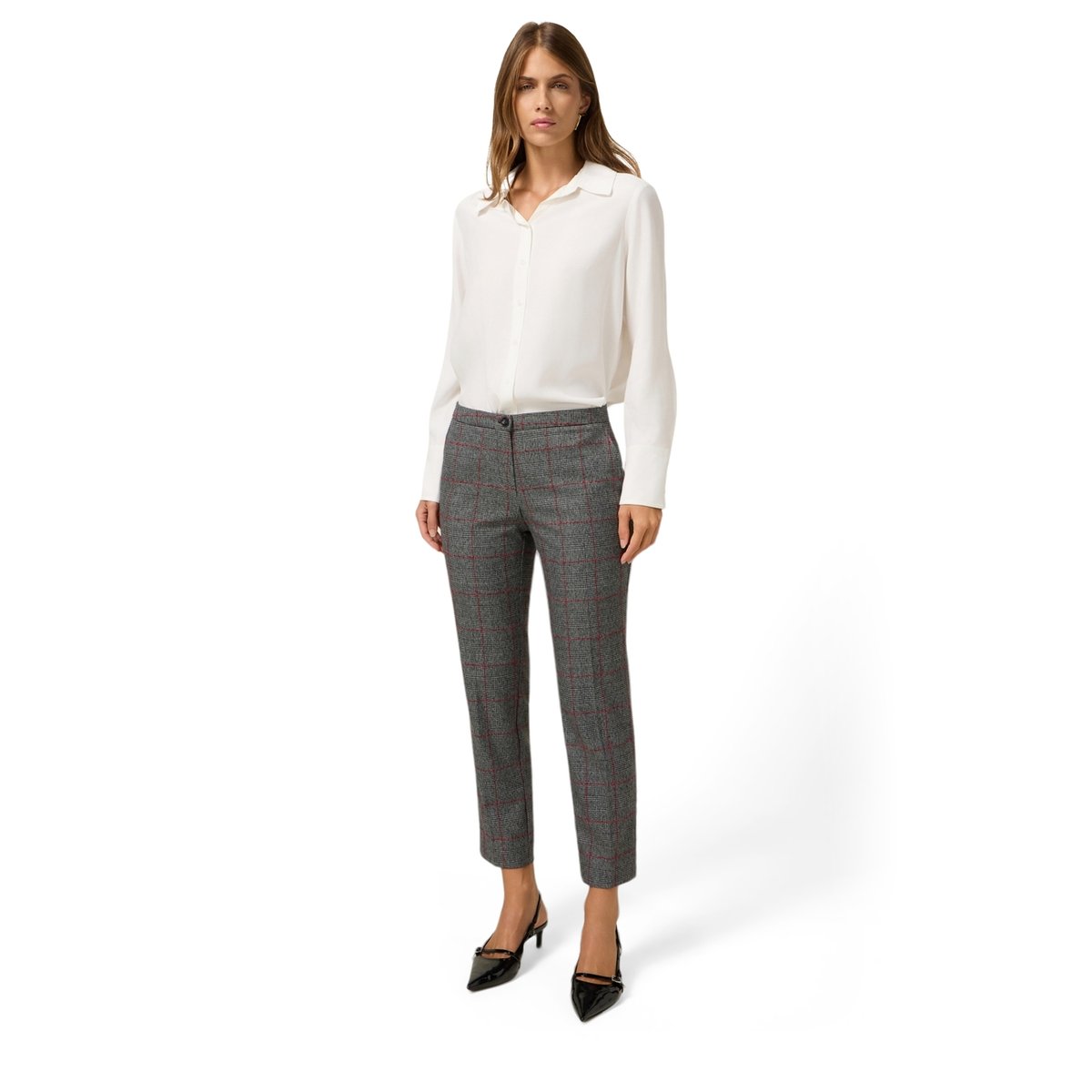 Pantalon à carreaux gris, OLTRE