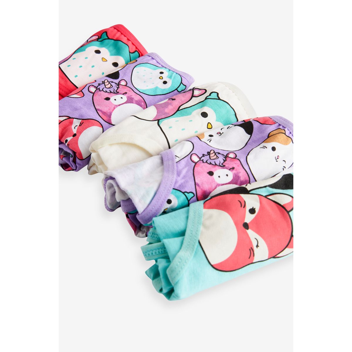 Slips taille basse squishmallow, lot de 5 rouge/vert, NEXT