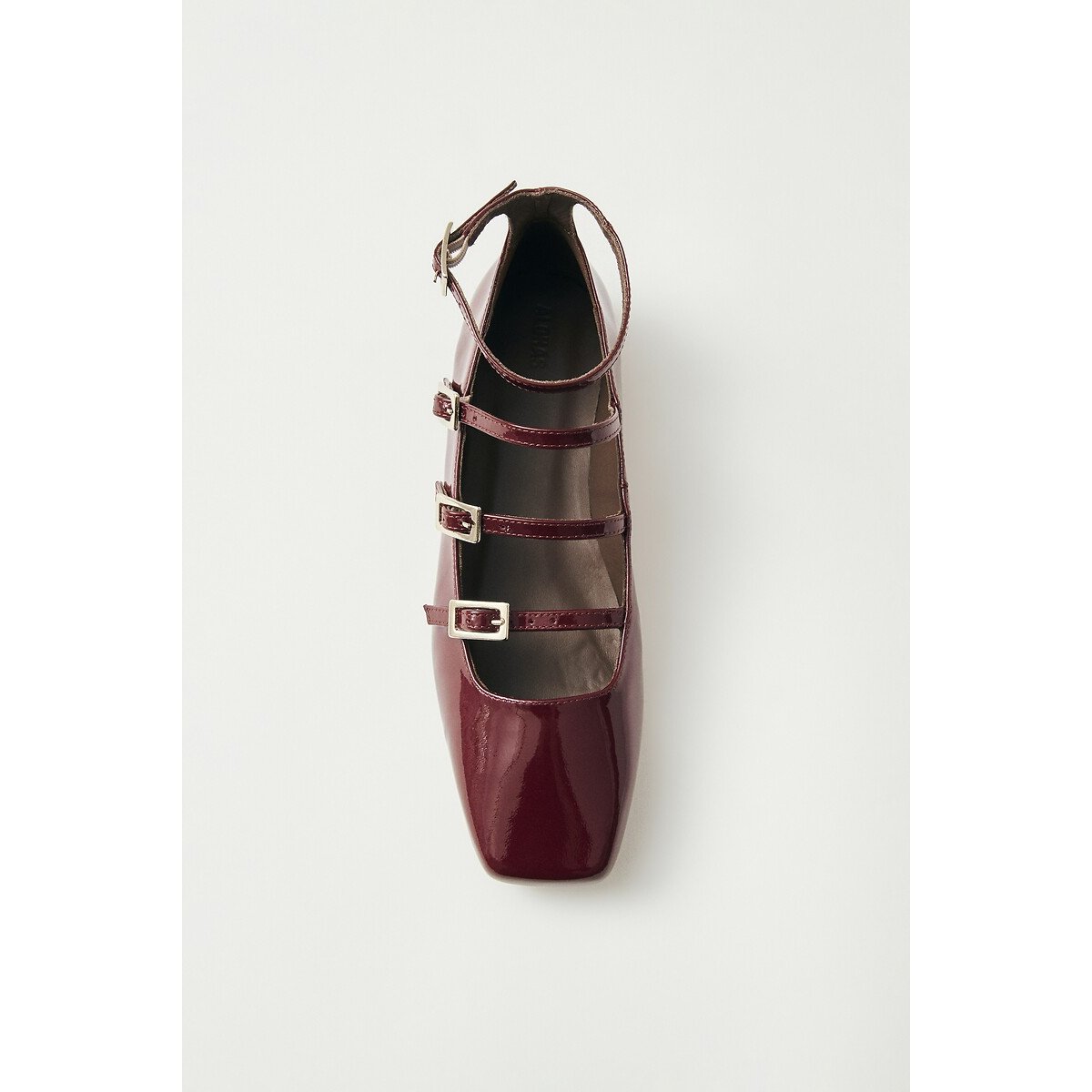 Luke Mary Jane Ballet Pumps in Leather burgundy, ALOHAS