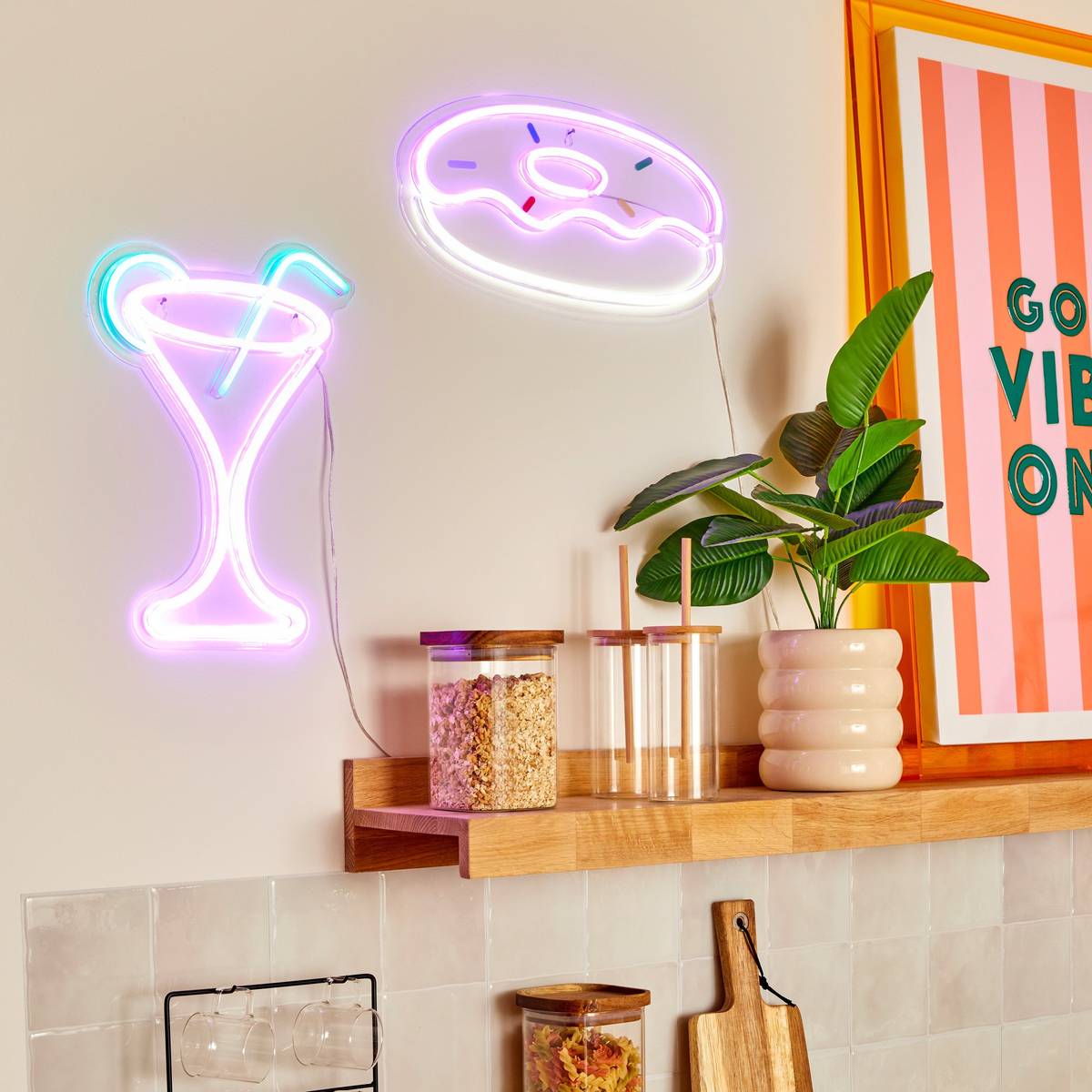 Néon LED COCKTAIL multicolore, ATMOSPHERA
