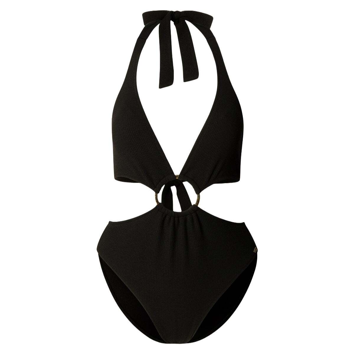 Maillot De Bain Cut Out Côtelé noir, PEPE JEANS