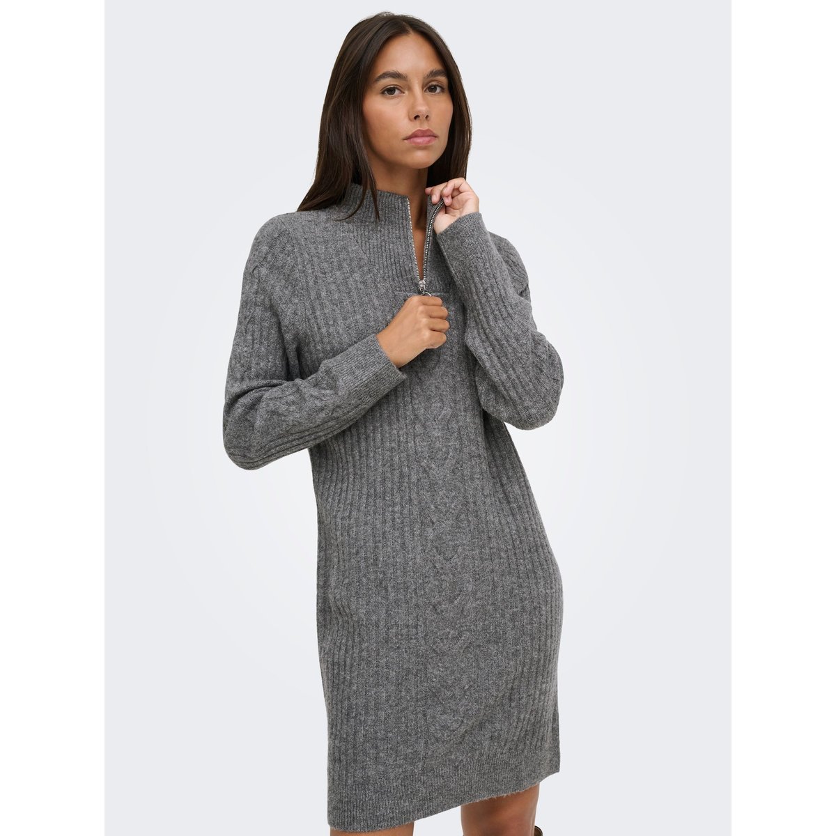 Robe En Maille medium grey melange 1, JDY