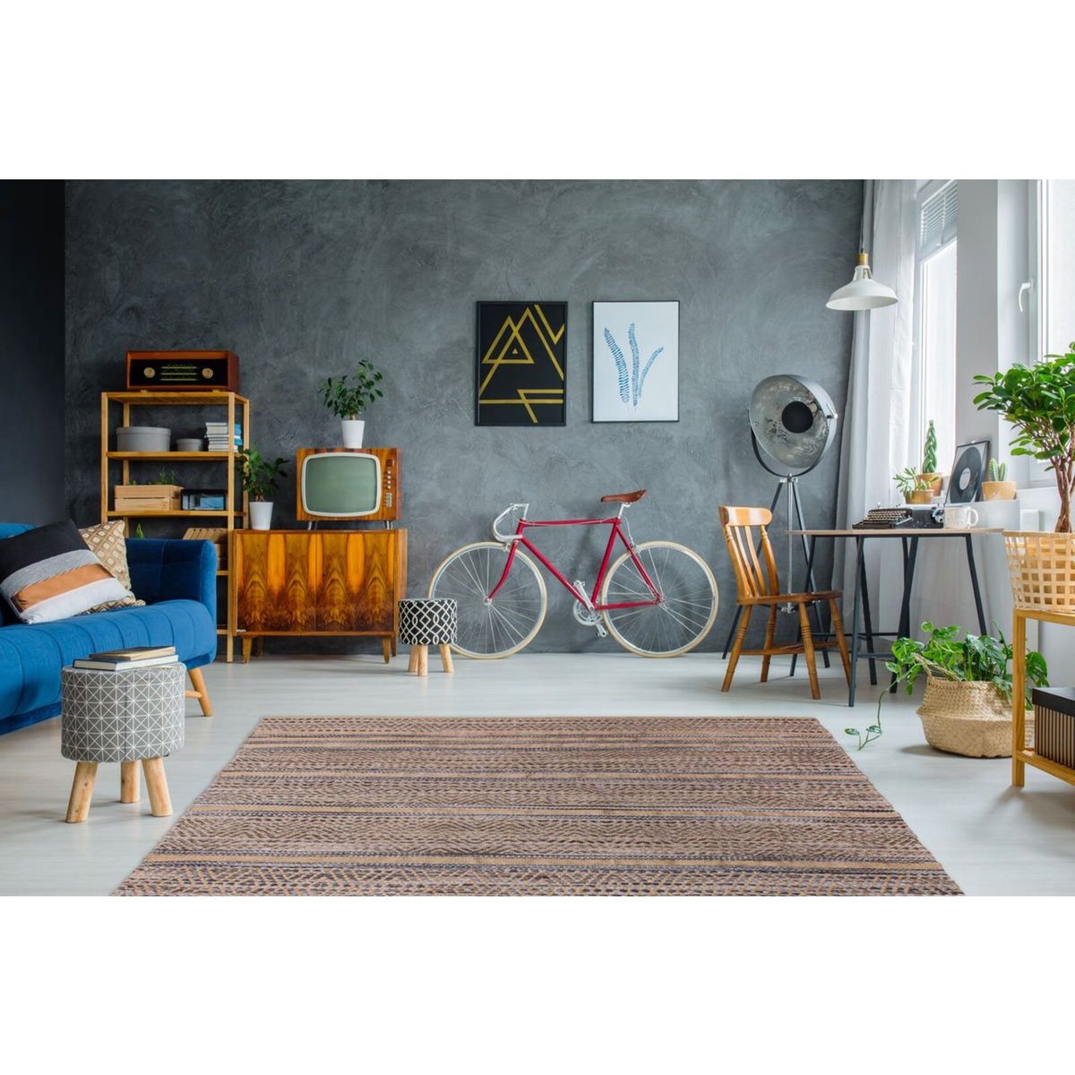 Tapis en coton fait main, SIENNA marron, ARTE ESPINA