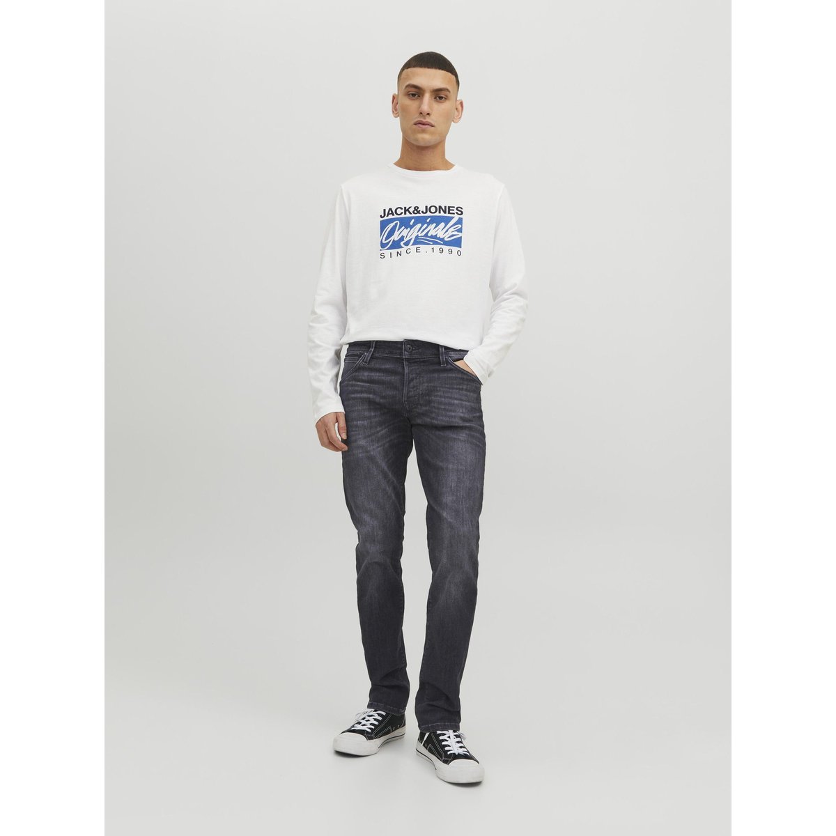 Jean Slim black denim, JACK & JONES