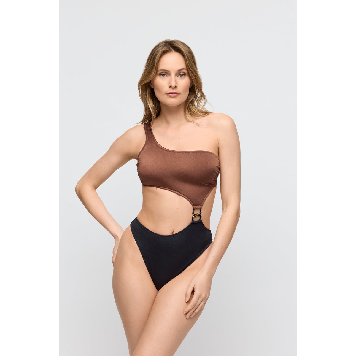 Maillot 1 pièce spécial HELLO SUNSET brun - sepia, MARIE JO