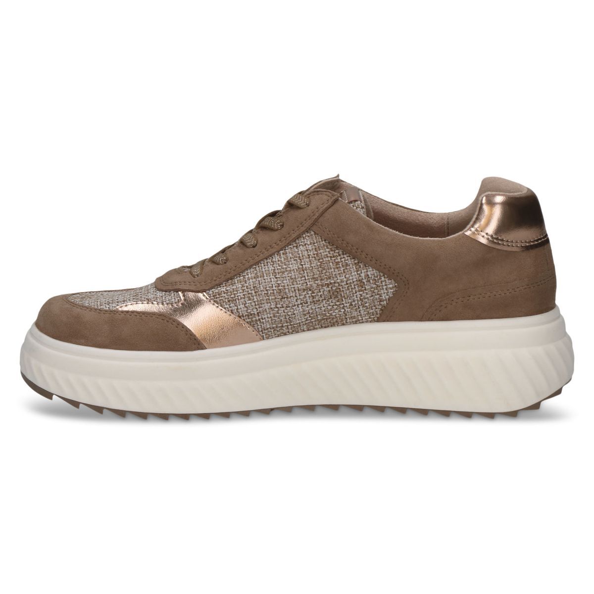 Basket à lacets marron mocca croco, CAPRICE
