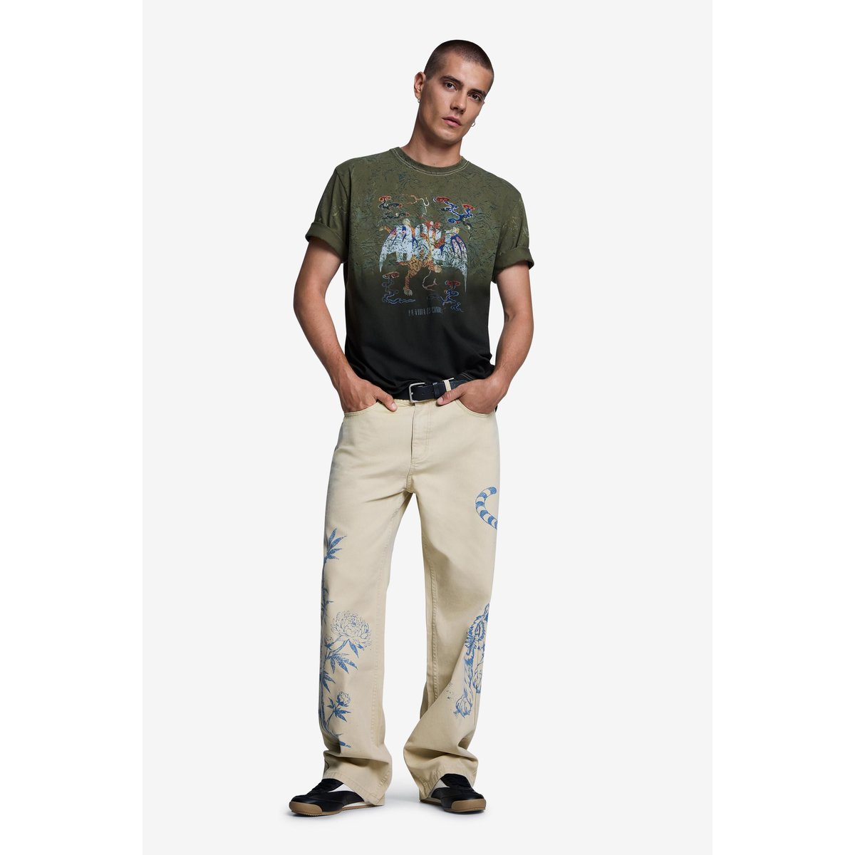 Pantalon imprimé multicolore, DESIGUAL