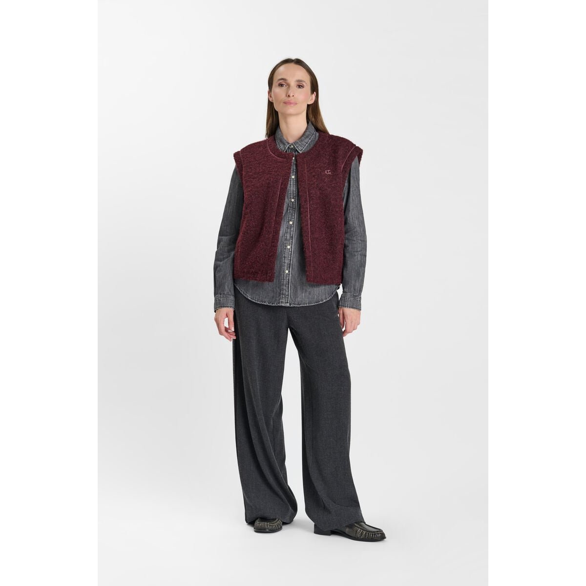 Veste sans manches BADIS burgundy, LE TEMPS DES CERISES