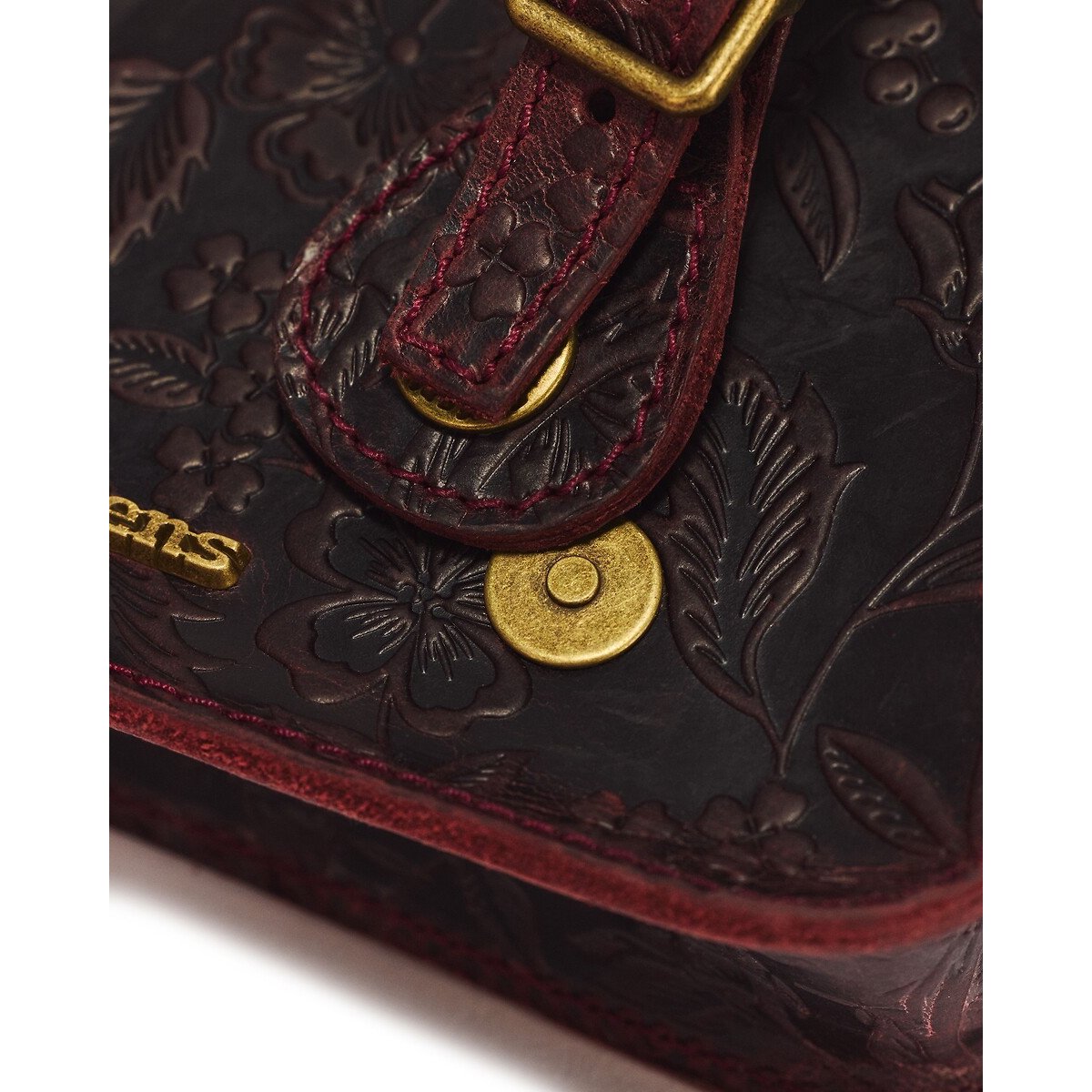 Petit sac bandoulière en cuir Crazy Horse rouge, DR. MARTENS