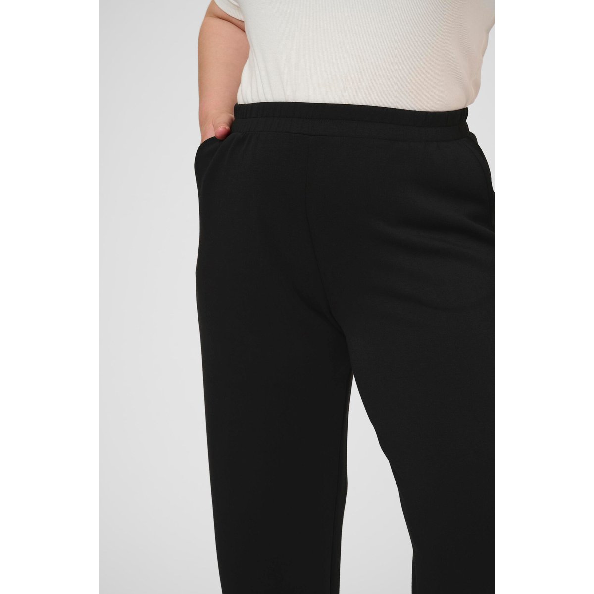 Pantalon casual noir, KAFFE CURVE