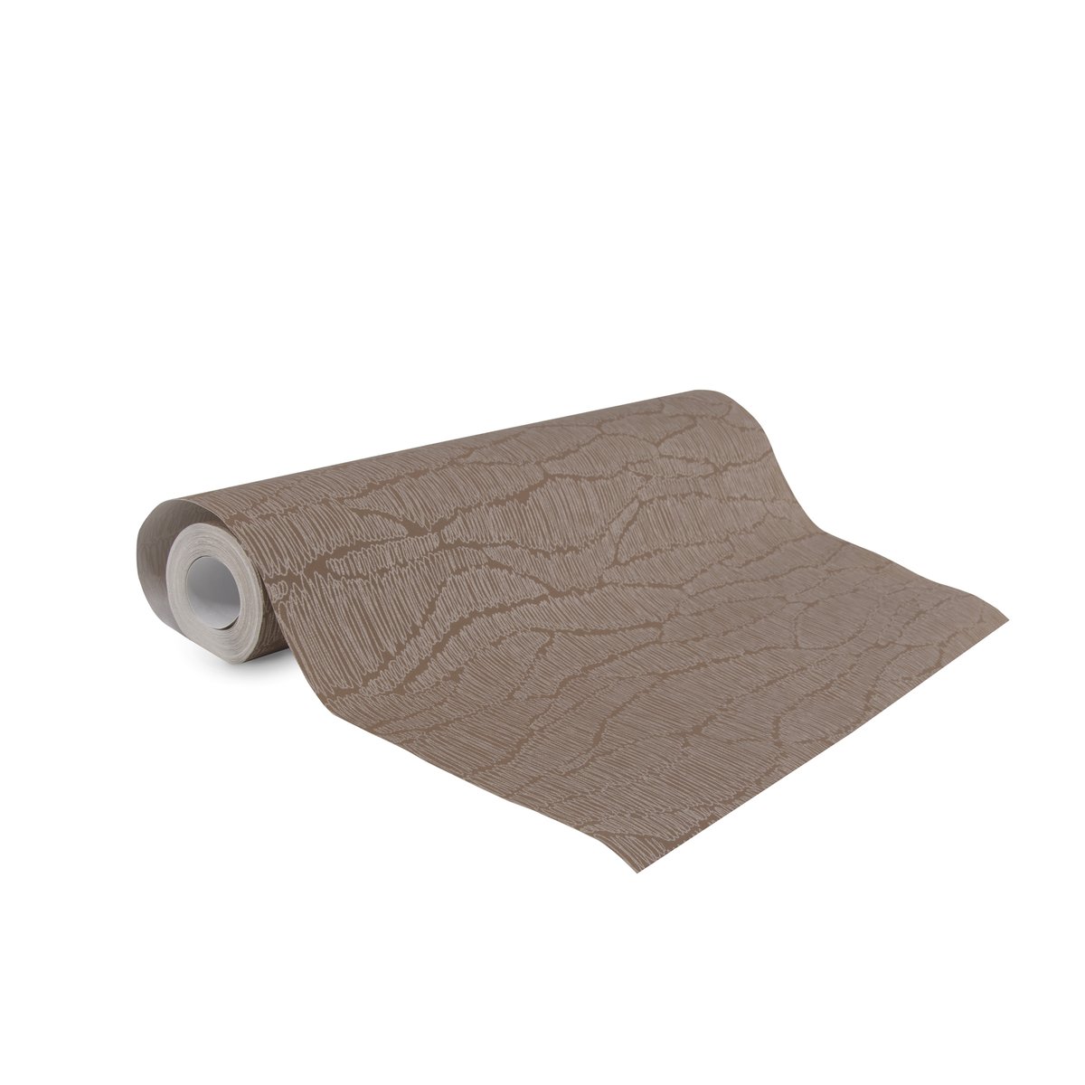Papier peint Effet tissage Thya marron, or, SUBLIME