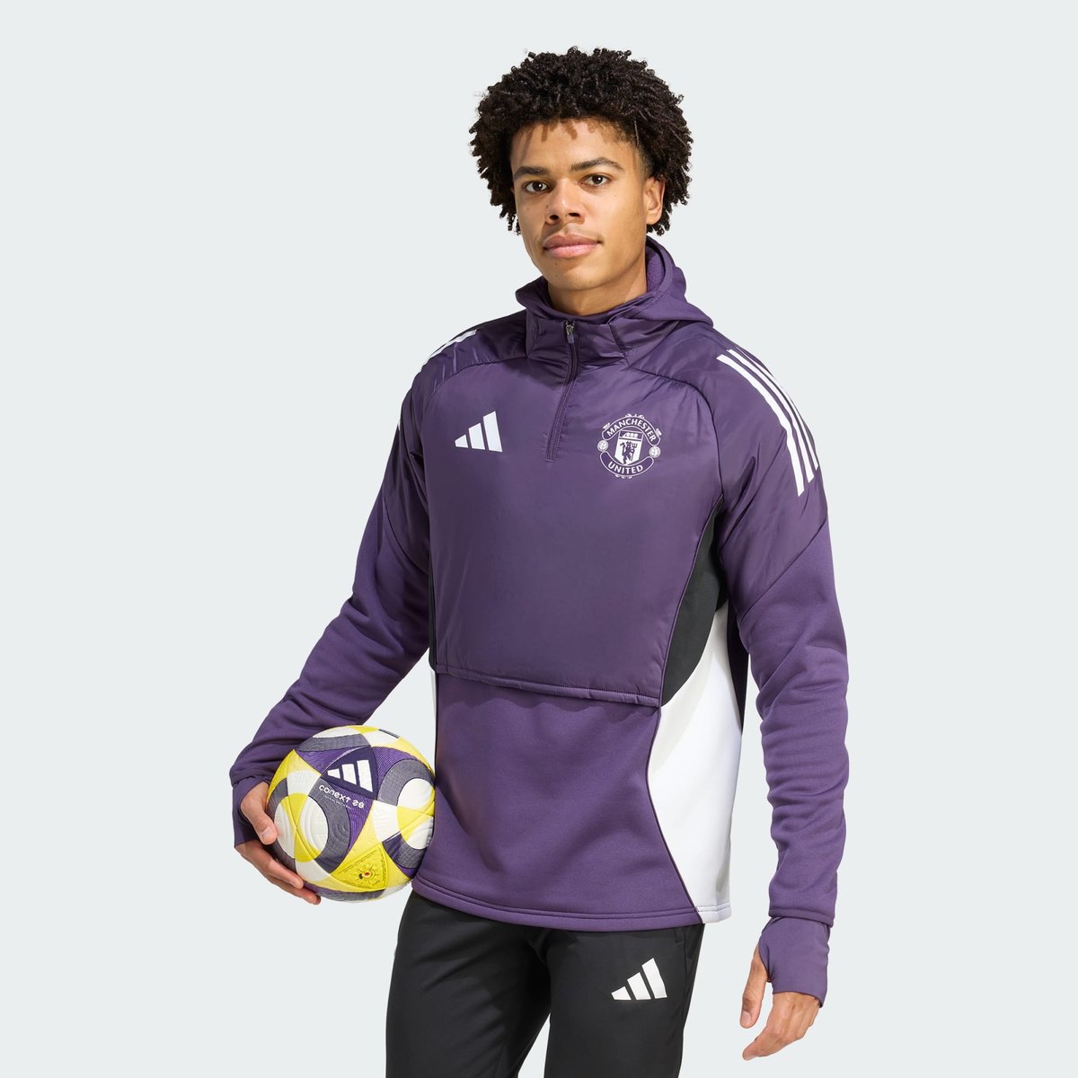 Haut Hiver Manchester United Tiro 25 Competition aurora plum / white / black, adidas Performance