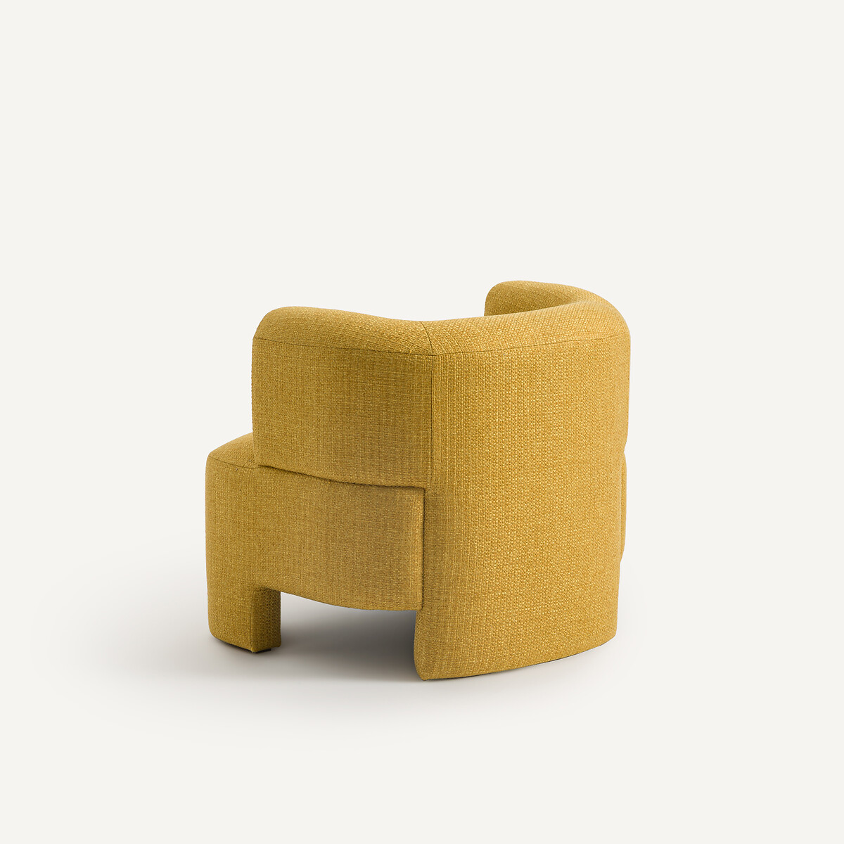 Kleine fauteuil in getextureerd polypropyleen Darrel zonnebloemgeel, AM.PM