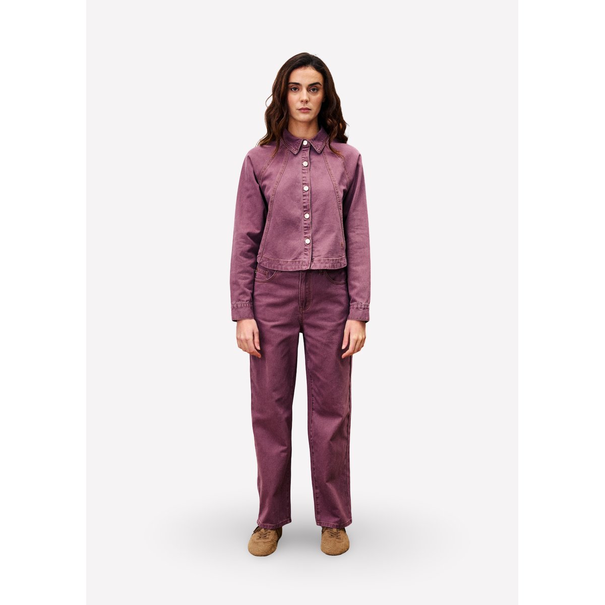 Chemise en coton MASALA violet, FRNCH