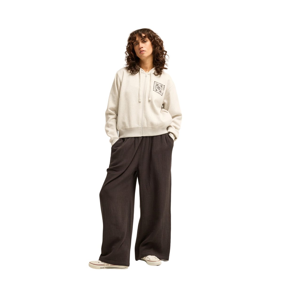 Sweat capuche zippé ALWAYS LOOKING gris grey heather, BILLABONG
