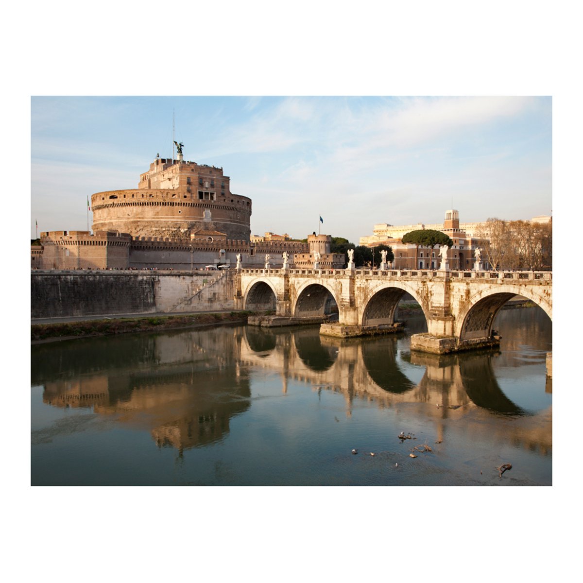 Papier peint intissé panoramique Ville et Architecture Ponte San Angelo bleu, EDEN