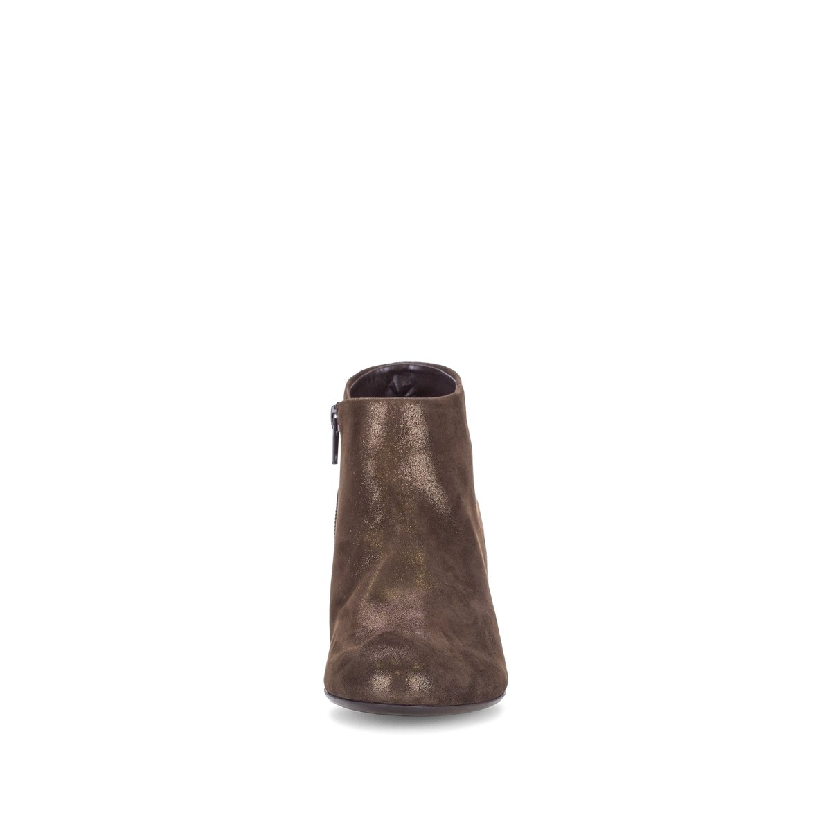 Bottines en cuir à talon décroché marron, GABOR