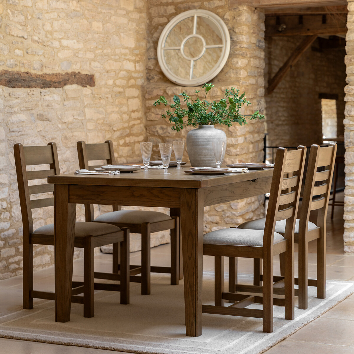 Toledo Oak Extending Dining Table natural oak, SO'HOME