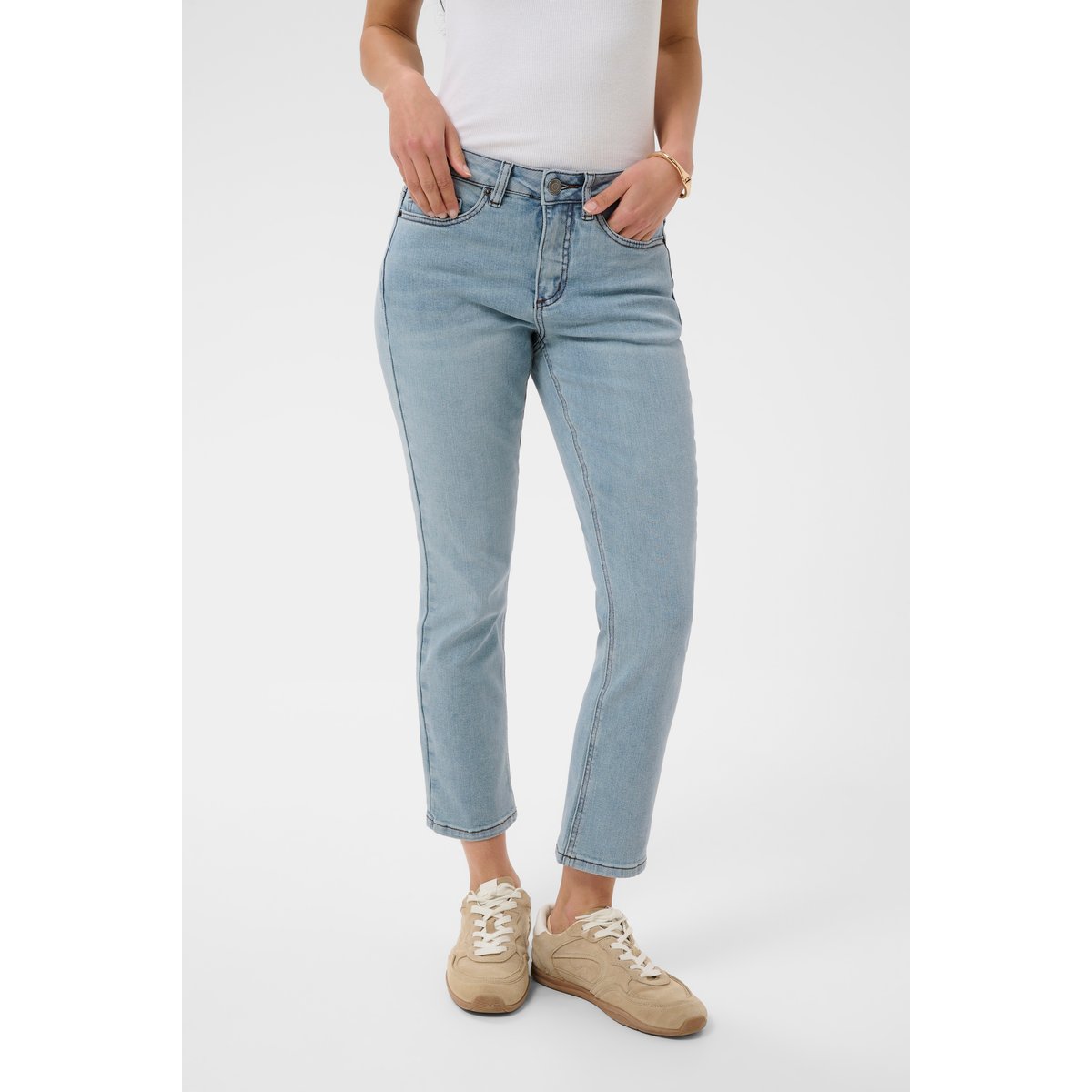 Jeans bleu light blue washed denim, KAFFE