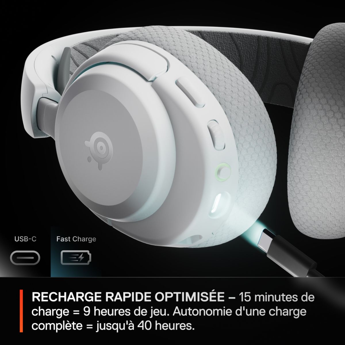 Casque gamer Arctis Nova 3 XW Blanc couleur unique, STEELSERIES