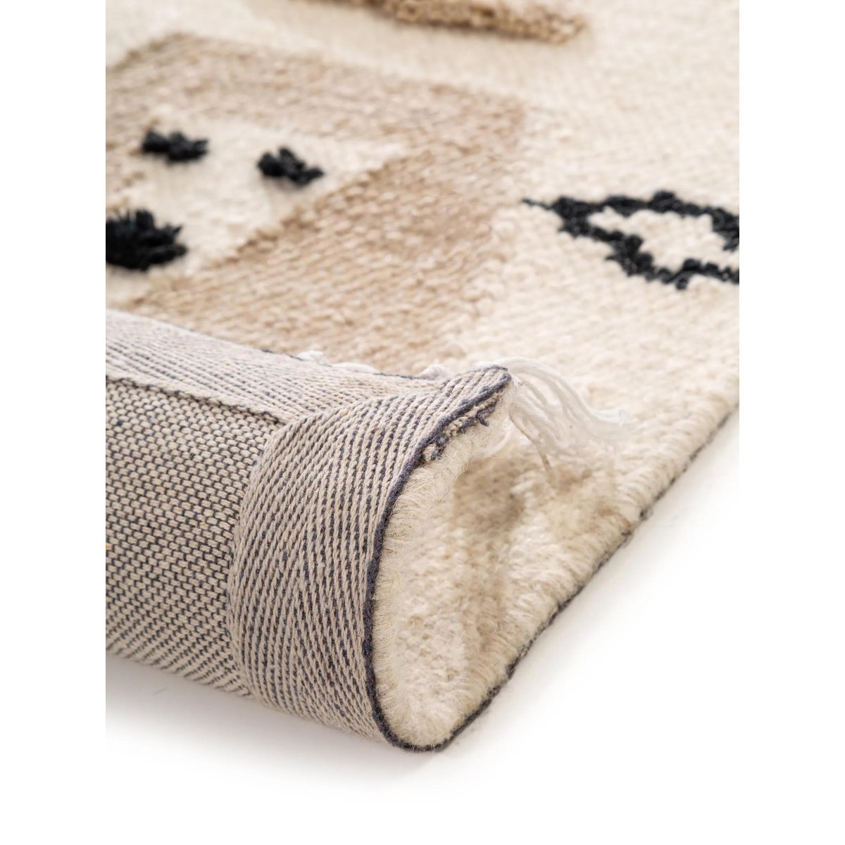 Tapis enfant tissé main SHAWN crème, BENUTA