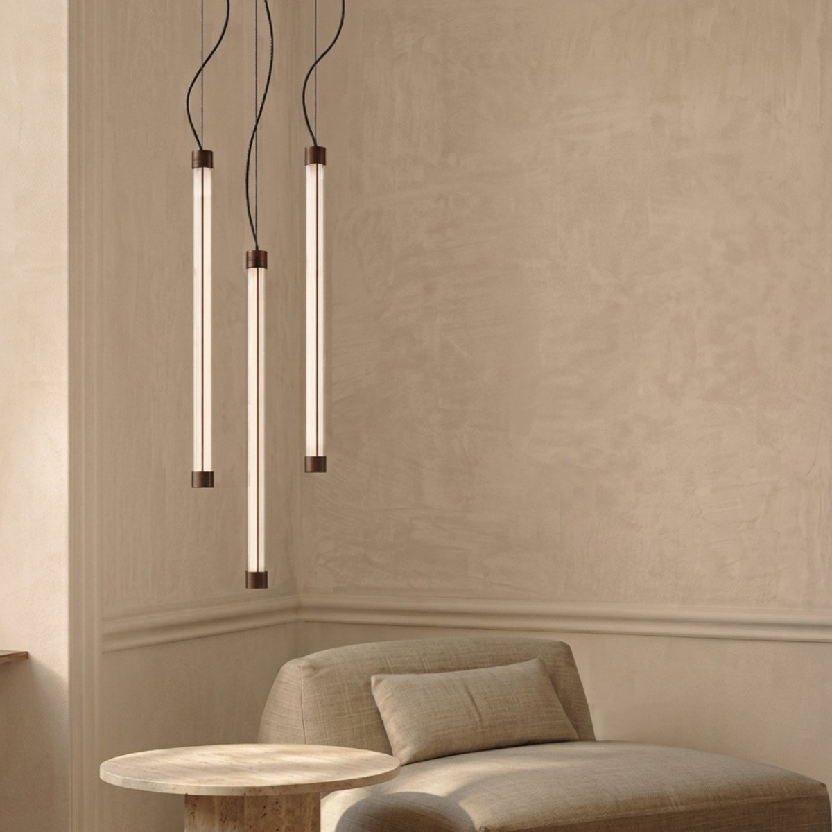 Suspension Acier Marron LED 1 Trang marron, EDEN