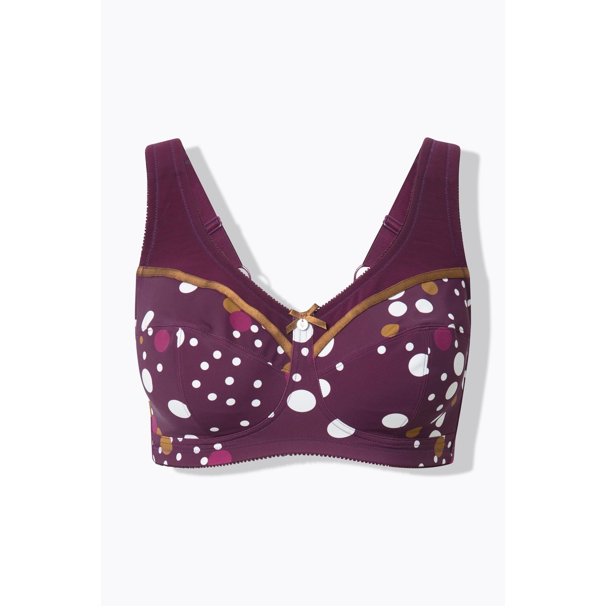 Soutien-gorge de maintien, sans armatures rouge raisin, ULLA POPKEN