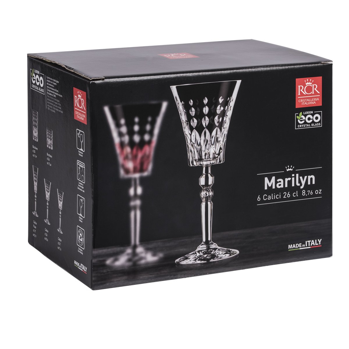 Verre à pied Marilyn 26 cl (lot de 6) transparent / cristal, RCR
