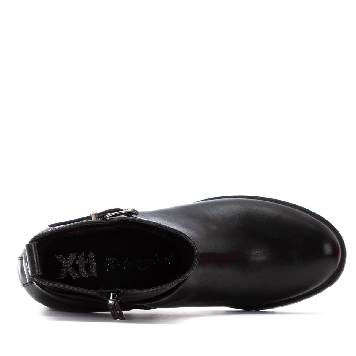 Bottine Talon Décontractée Fermeture éclair noir, XTI