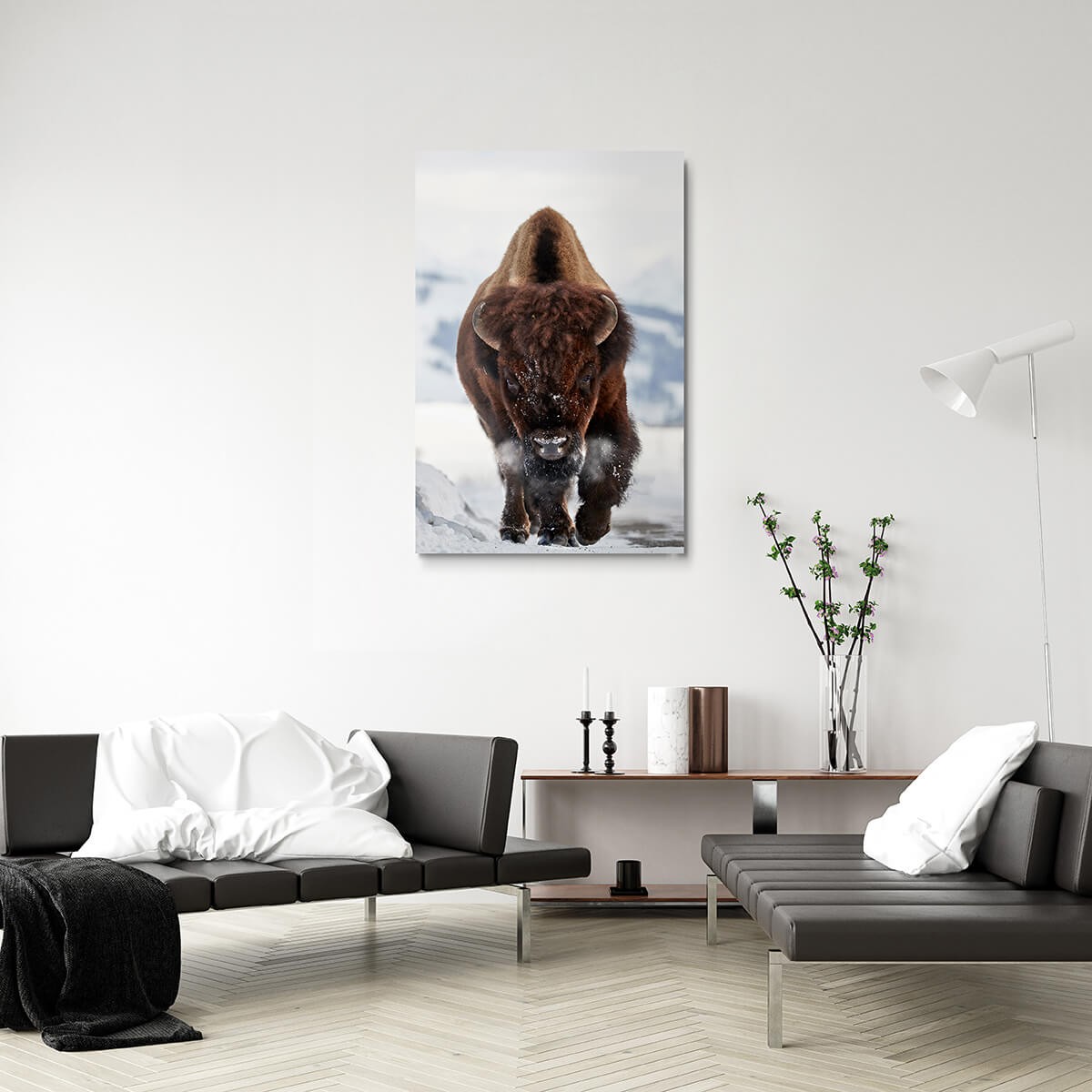 Tableau Mural Bison ANIMAUX tableau en verre synthétique, CEANOTHE