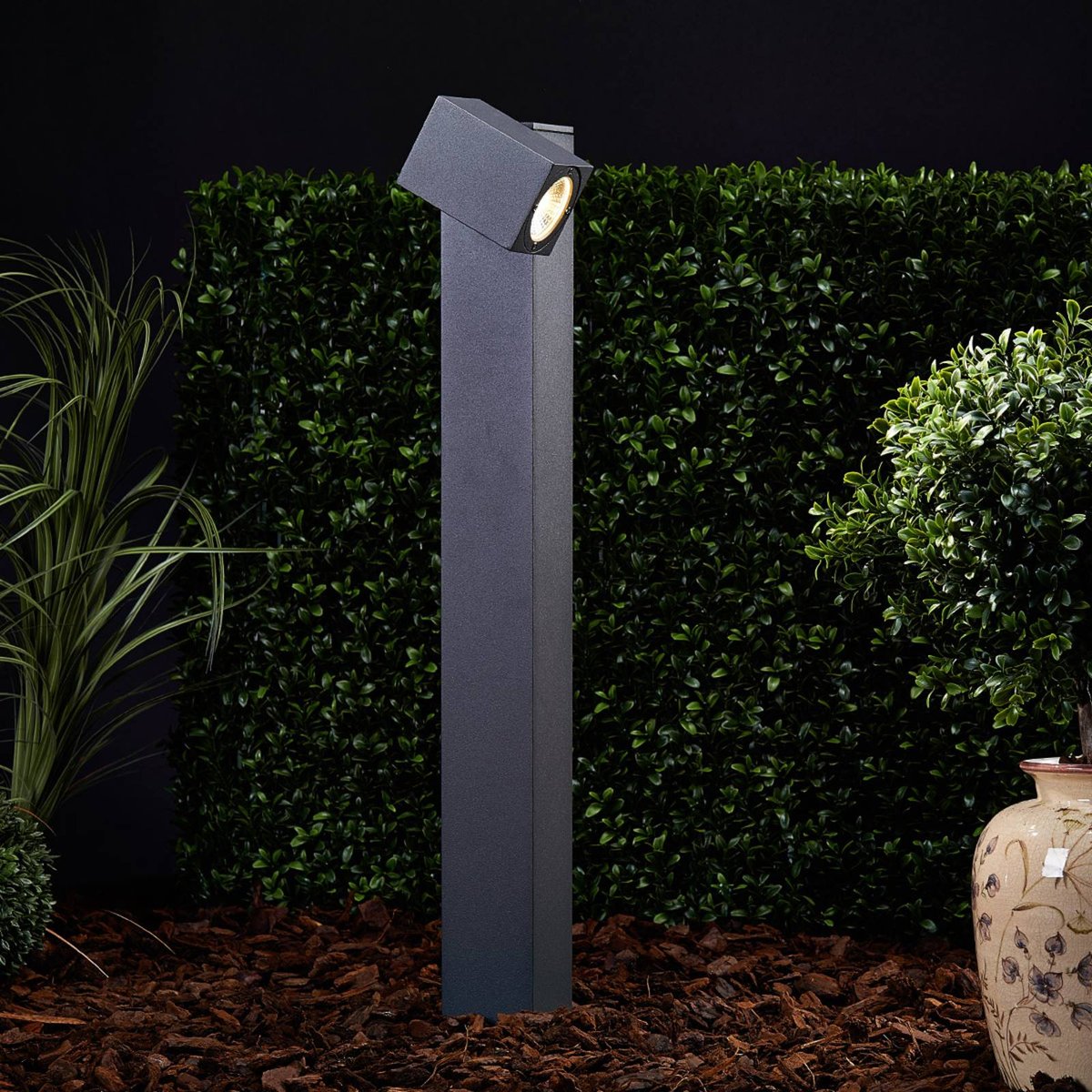 Luminaire extérieur en aluminium moderneLED gris graphite, LUCANDE