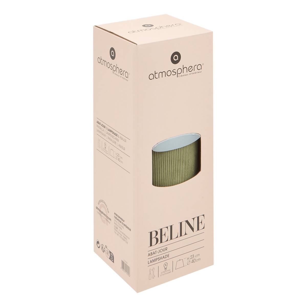 Abat-jour BELINE vert kaki, ATMOSPHERA