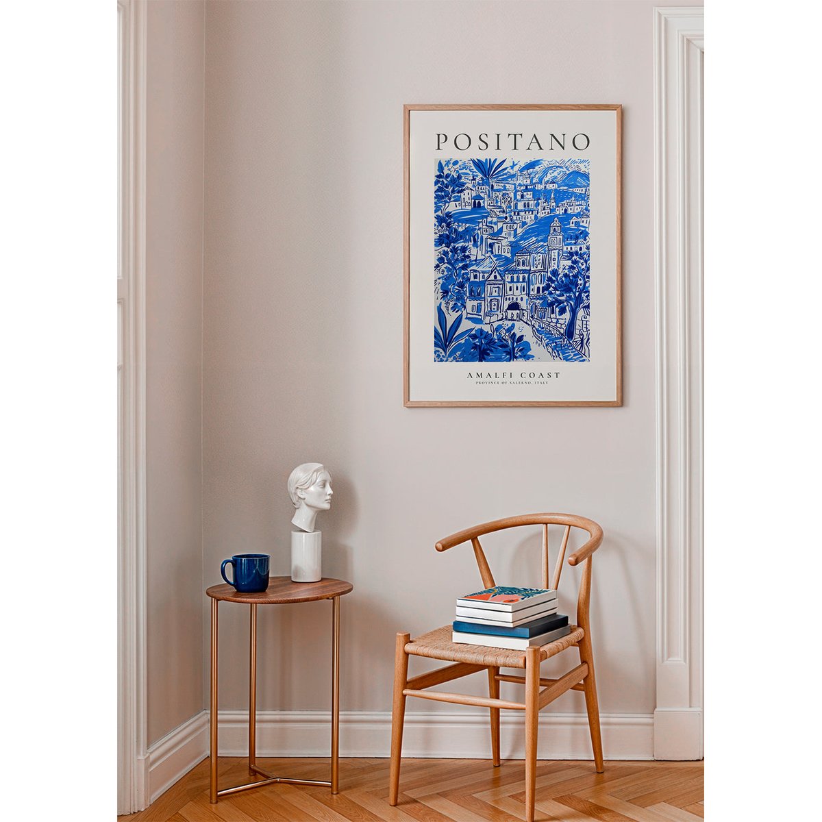 Affiche avec tableau décoratif, 50 x 70 cm beige, HANNUN