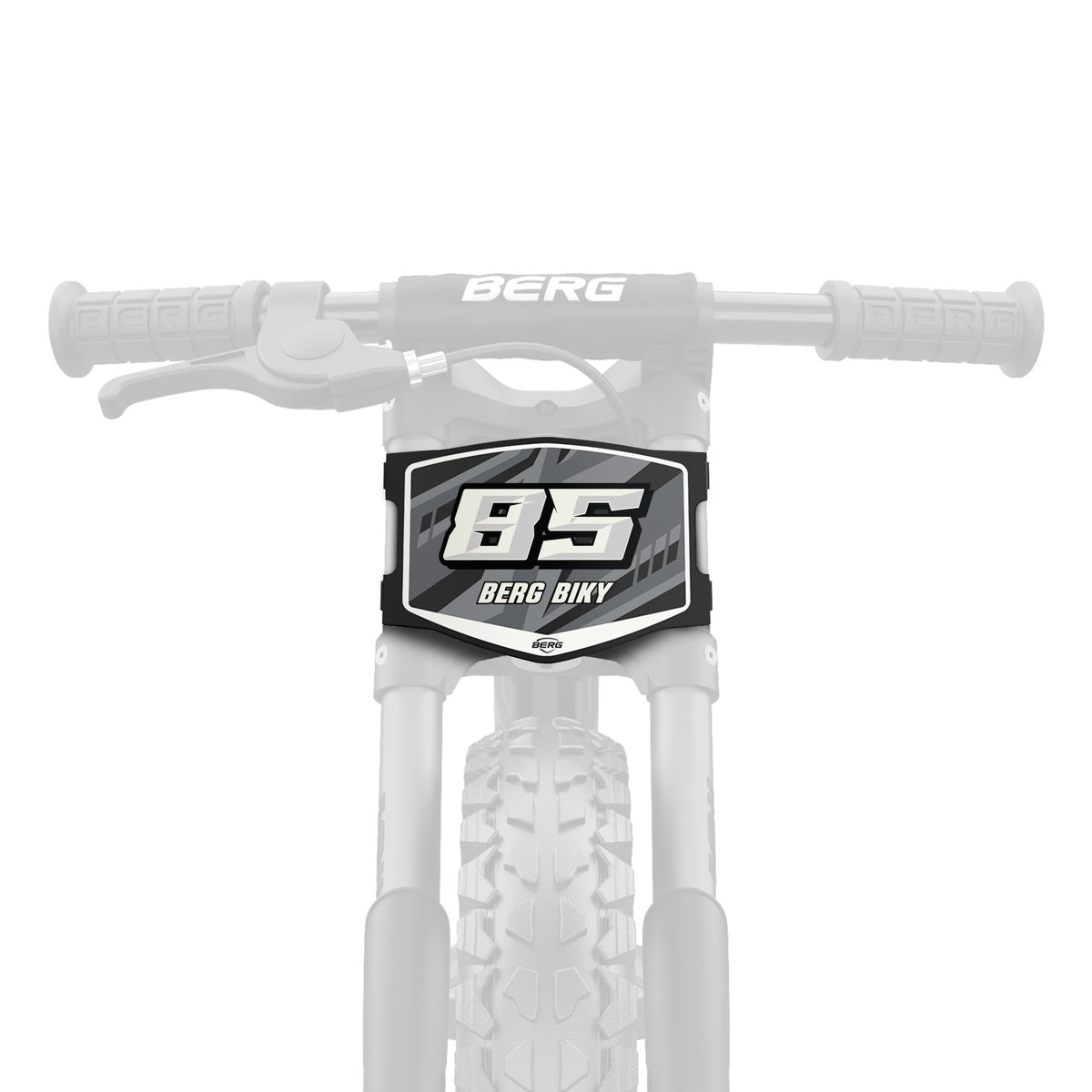 Plaque de course personnalisable pour Biky vélo d'équilibre noir, BERG TOYS