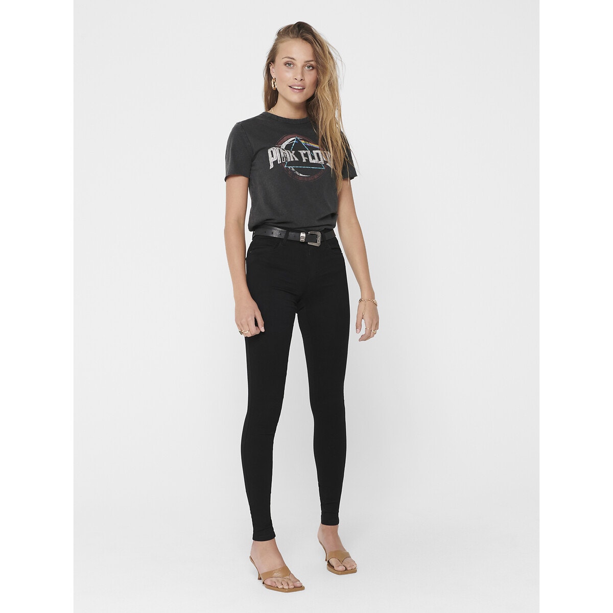 Jean skinny, taille standard noir, ONLY