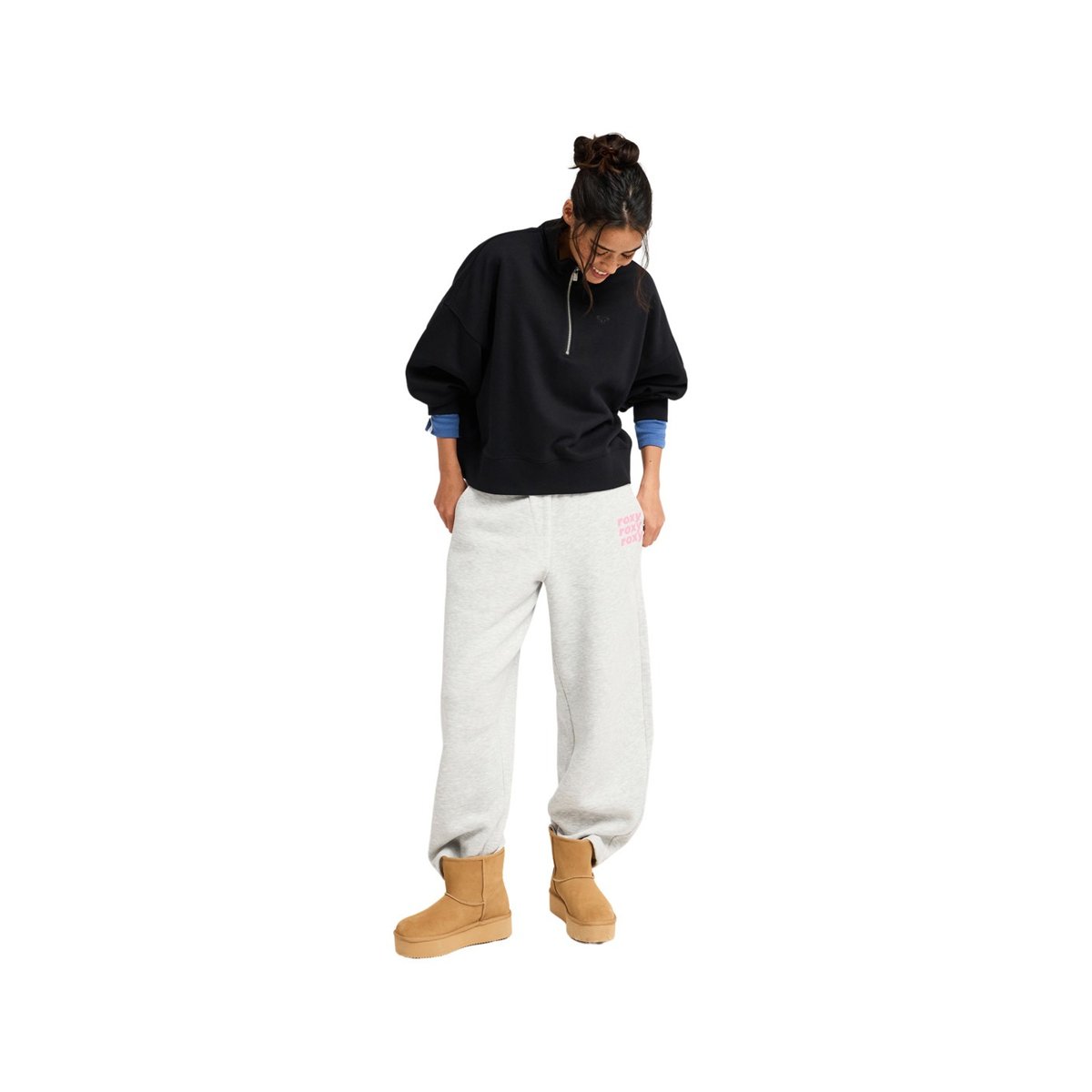 Sweat col montant EVERFREE. noir anthracite, ROXY