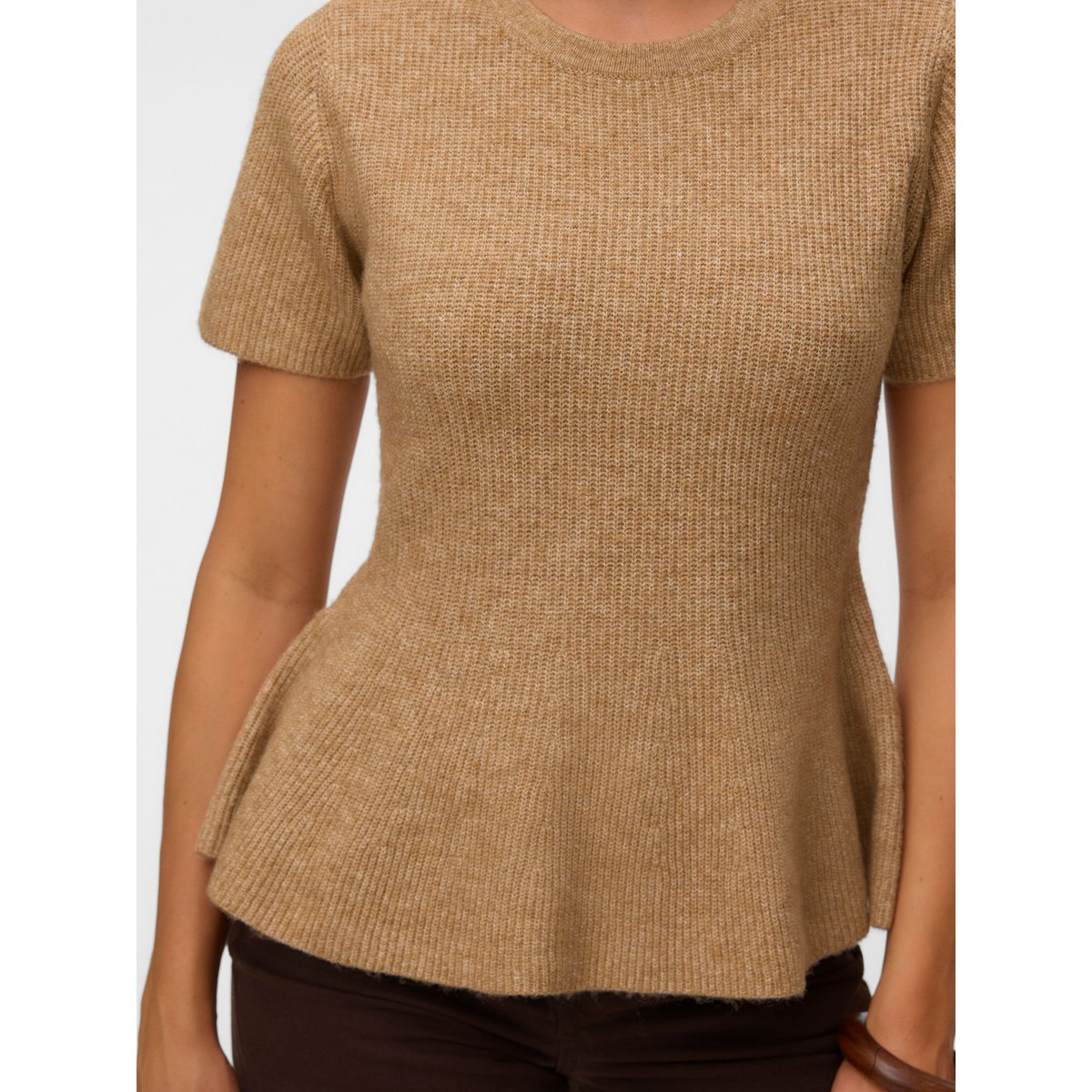 Pull En Maille marron - tigers eye 1, VERO MODA