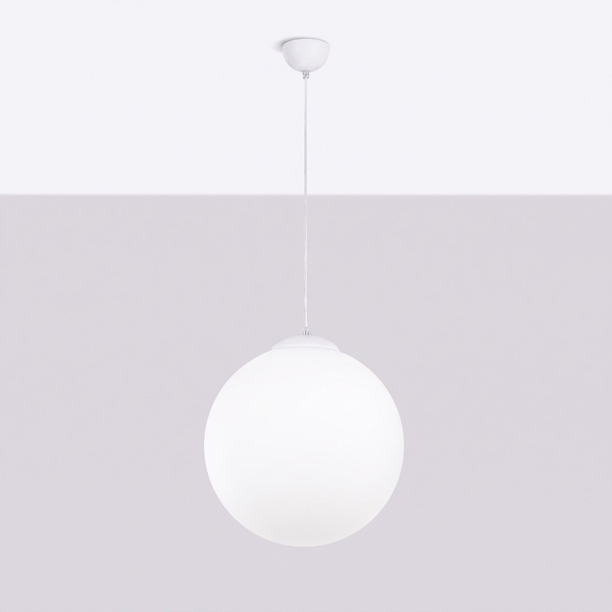 Suspension Acier Blanc E27 1 Ugo blanc, EDEN