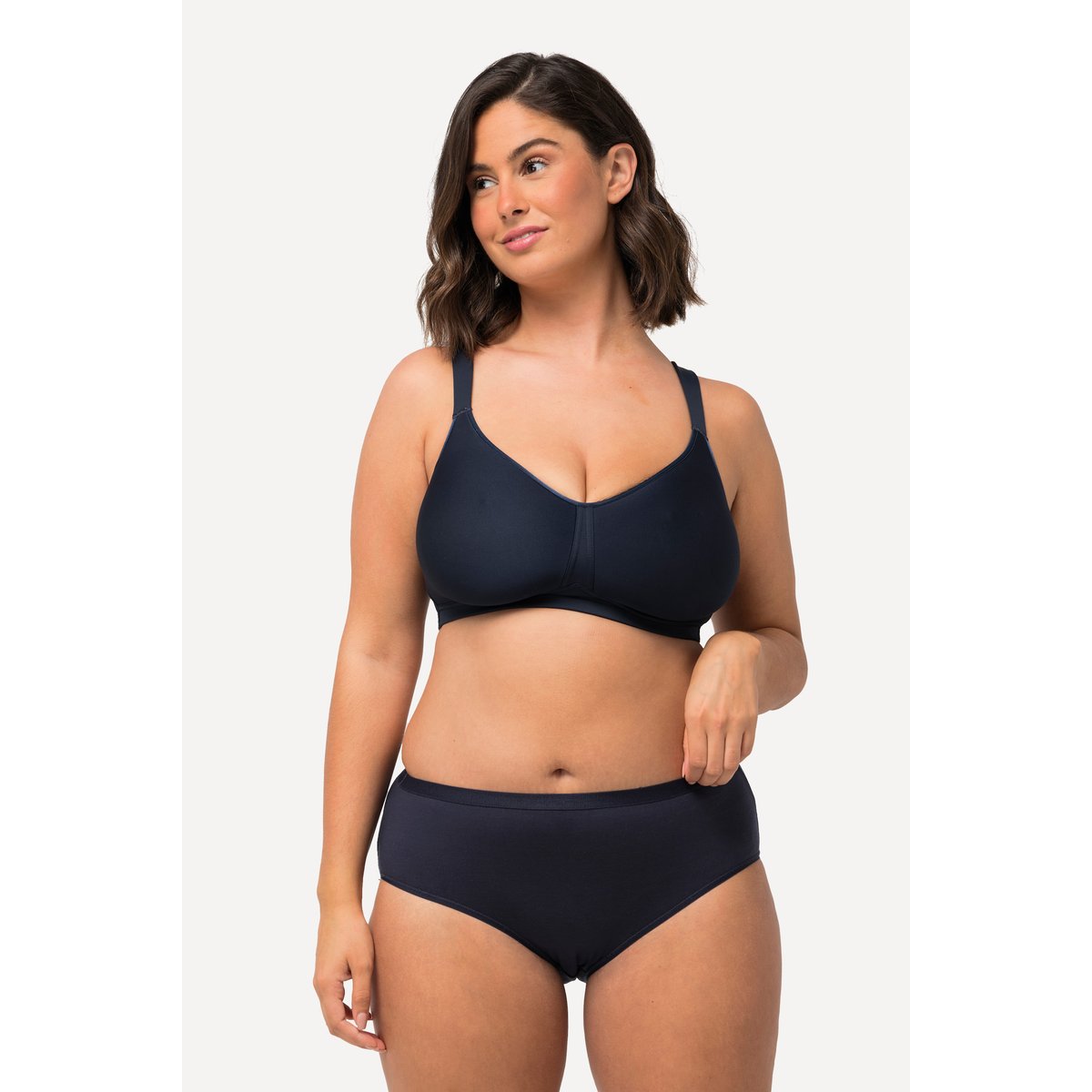 Soutien-gorge en microfibre. Bonnets spacer bleu nuit, ULLA POPKEN