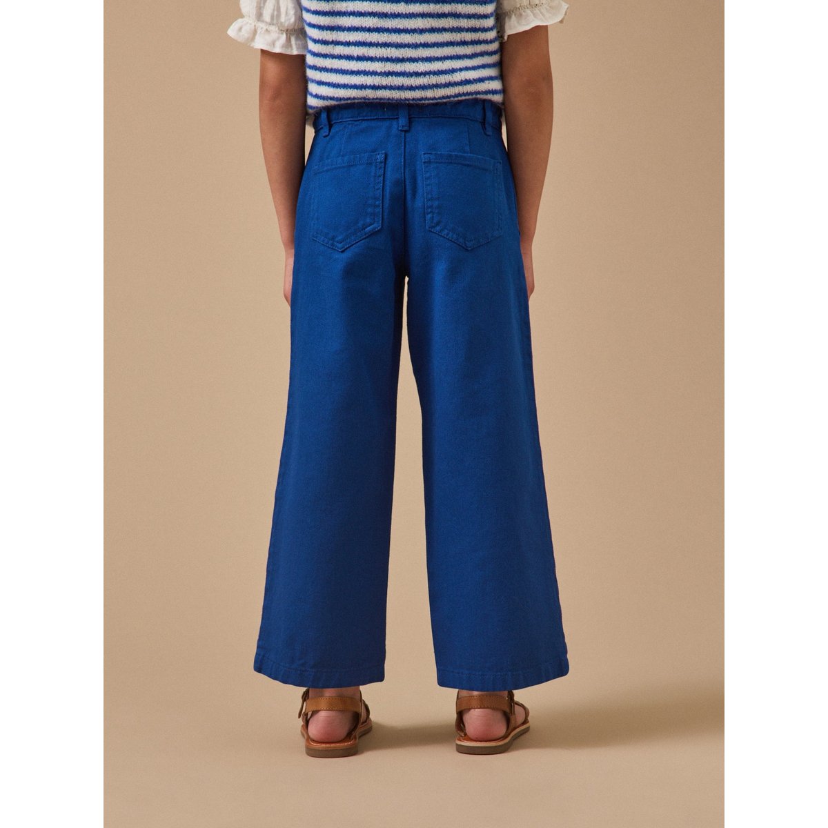 Pantalon large en twill - Collection JUNIOR outremer, CYRILLUS